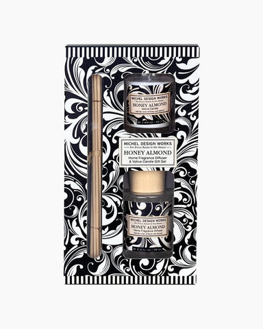 Honey Almond Fragrance Diffuser & Candle Gift Set