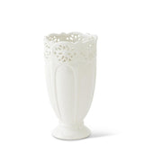 Ornate White Ceramic Vases (3 Variants)