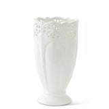 Ornate White Ceramic Vases (3 Variants)