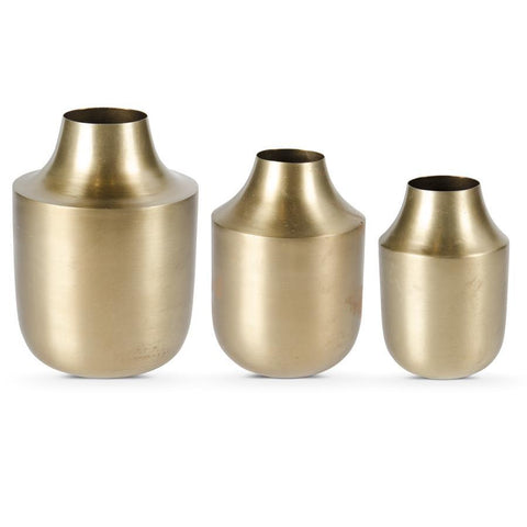 Brushed Gold Tapered Vase
