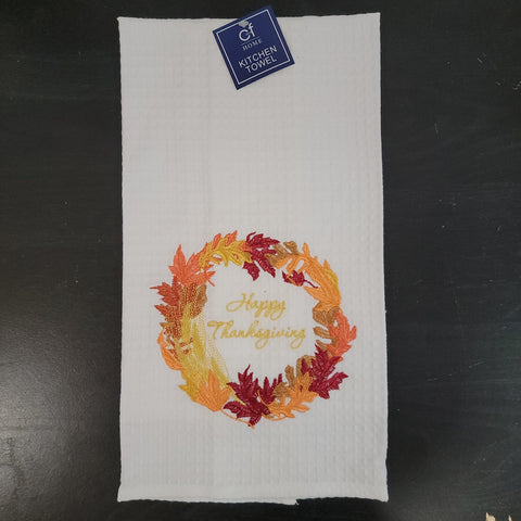 "Happy Thanksgiving" Kitchen Towel