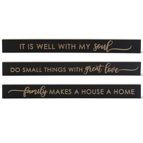Matte Black Script Inspirational Sign