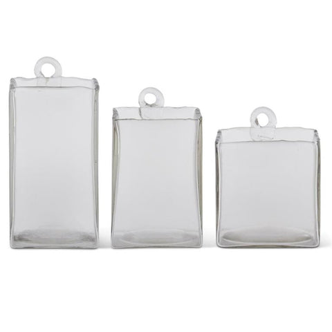 Square Glass Hanging Vase