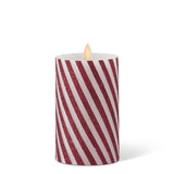 Thin Candy Striped Wax Luminara Pillar Candles