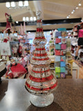 Mercury Glass LED Tree with Glitter Stripes (6 Variants)