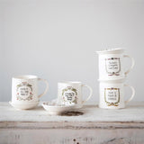 Stoneware Mug with Round Saucer