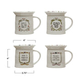 Stoneware Mug with Round Saucer
