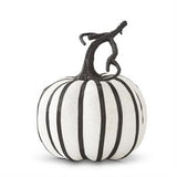 Black & White Glittered Pumpkin