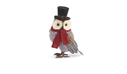 Gray Plaid Owl
