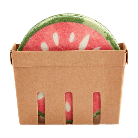 Fruit Shaped Felt Coasters Set (3 Variants)