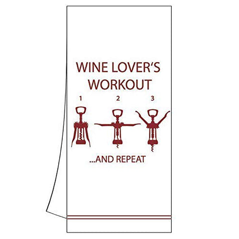 "Wine Lovers Workout" Kitchen Towel