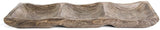 Carved Rectangular Paulownia Wood Tray