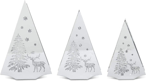 LED Mirrored Tree w/ Winter Scene (3 Variants)