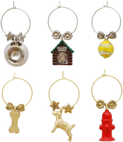 A Dog's Life Wine Charms