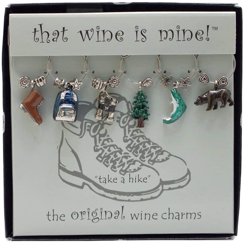 Take A Hike Wine Charms