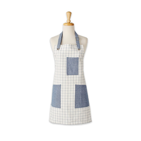Navy/Windowpane Plaid Pantry Apron