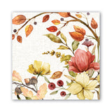 Fall Leaves & Flowers Paper Napkins