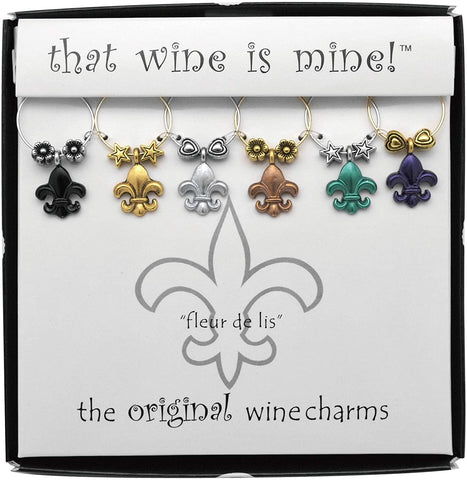 Fleur-De-Lis Wine Charms