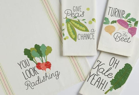 Veggie Punnies Dishtowel