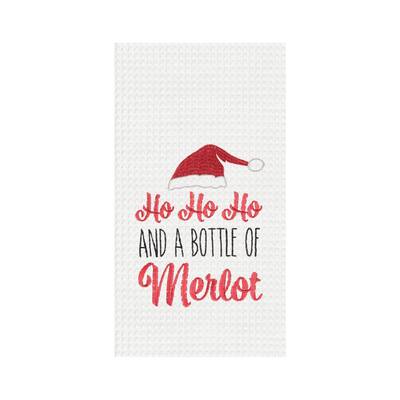 Bottle of Merlot Kitchen Towel