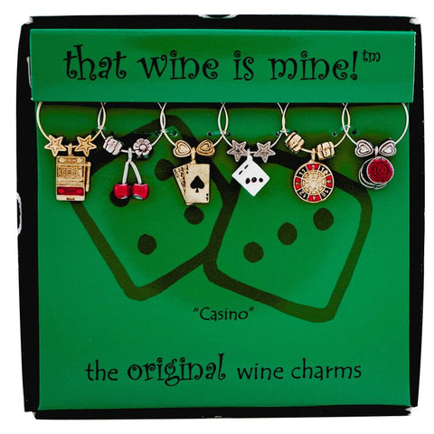 Casino Wine Charms