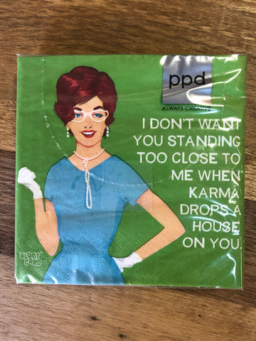 "When Karma Drops" Cocktail Napkins