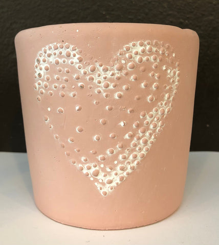 Pink Heart Pot