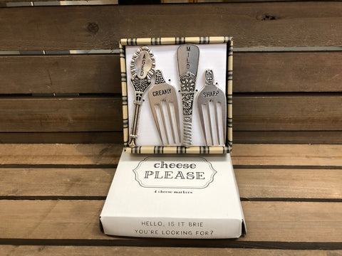 Vintage Fork Cheese Markers