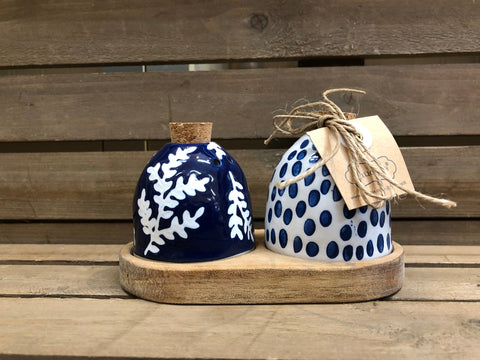 Blue Salt and Pepper Set