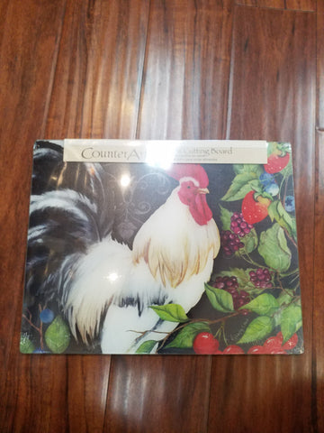 White Rooster 12x15 Cutting Board