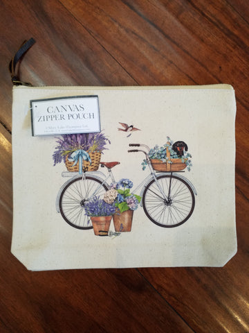 Bike Canvas Zipper Pouch