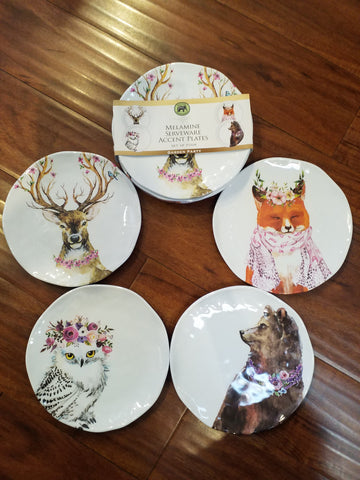 Melamine serverware accent plates