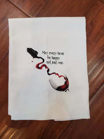 Make Every Hour Happy Tea Towel