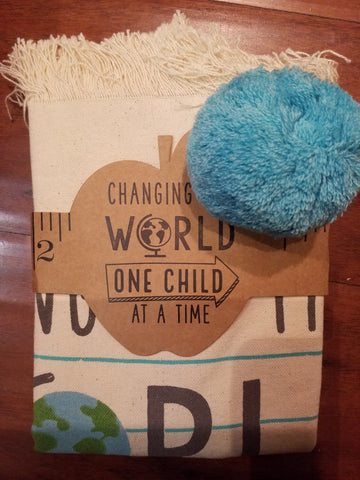 World Pom Pom Teacher Tote