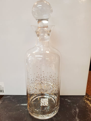 Gold Dot Glitter Decanter