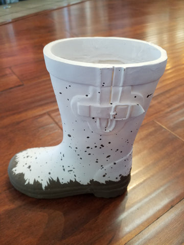 Clay Boot Flower Vase