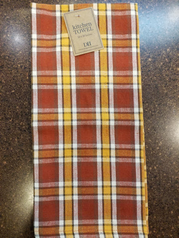 Sunflower Plaid Dishtowel