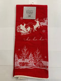 Santa's Sleigh Embl Dish Towel