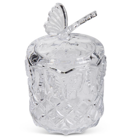 Butterfly Lid Glass Container