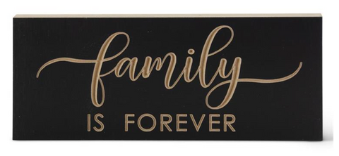 Matte Black Embossed Sign