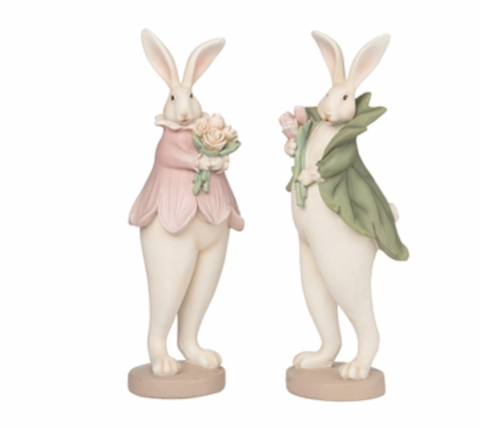 Floral Bunny Statue (2 Variants)