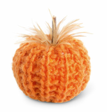 Feathered Pumpkin w/ Wood Stem (Multiple Variants)