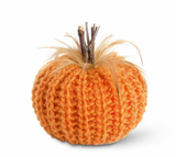 Feathered Pumpkin w/ Wood Stem (Multiple Variants)