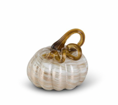 Cream & Gold Glass Pumpkin (4 Variants)
