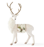 Cream Deer w/Knit Saddle & Gold Antlers