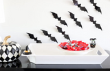 Rectangular Handled Serving Tray - Pinstripes