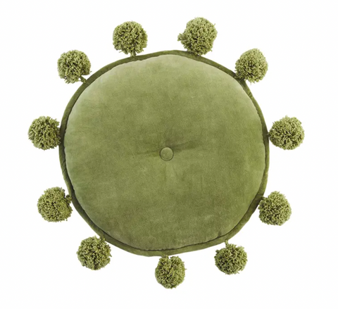 Round Velvet Tassle Pillow (3 Variants)