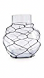 Glass Jars with Wrapped Chicken Wire