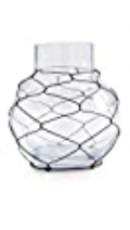 Glass Jars with Wrapped Chicken Wire