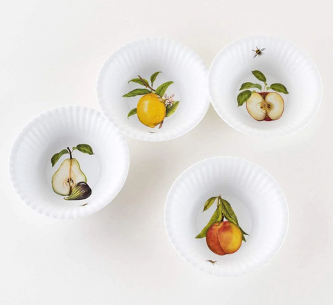 "Fruits & Bees" Melamine Bowl (Set of 4)